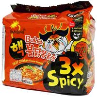 Pour la saveur de poulet chaud Samyang Ramen 3x nouilles instantanées épicées faites à la main 140g emballées dans une boîte ou un sac