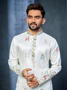Ensemble de vêtements traditionnels ethniques modestes pour hommes Shalwar Kameez, confection haut de gamme, couture confortable, tissu en coton - Product Image 5