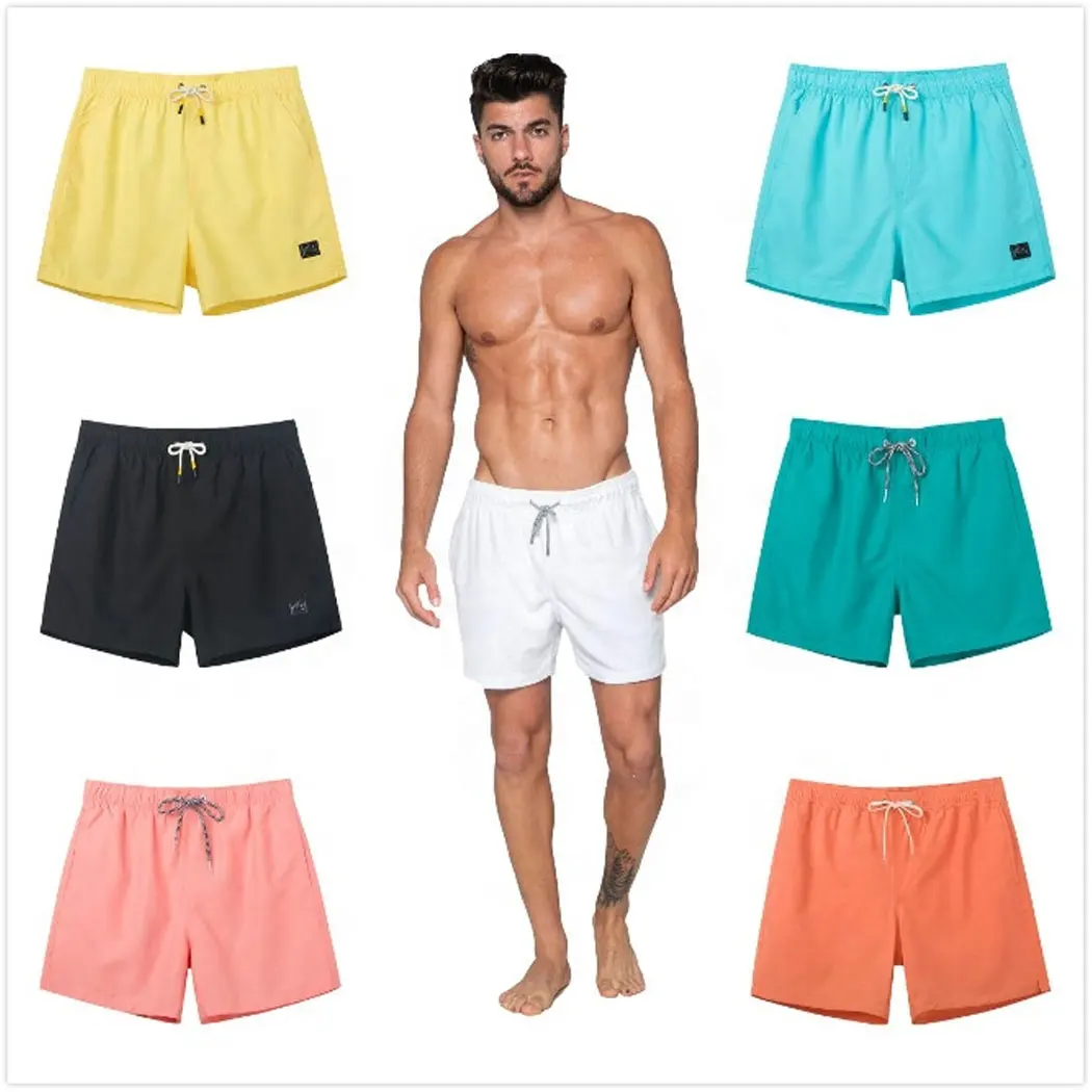 Pantalones cortos de baño profesionales unisex con bolsillo Pantalones cortos impresos personalizados Hombres Fabricante Proveedor directo ODM Servicio OEM disponible