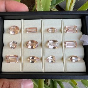 Piedra preciosa de morganita rosa, piedra preciosa facetada de morganita de color melocotón, piedra preciosa suelta de morganita para hacer joyas - Product Image 5