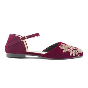 Maroon WN5325 Sandales à talon avec dos ouvert - Product Image 4