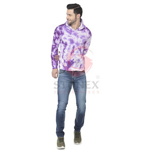 Meilleur Prix Personnalisé Tie Dye Brodé Hiver Sweat à Capuche Streetwear Pull Coton avec Logo Personnalisé - Product Image 2