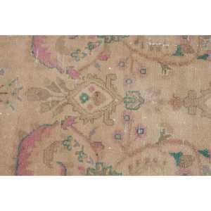 พรมวินเทจสไตล์ตุรกี ขนาด 3.3x8.8 ฟุต พรมลายดอกไม้สีน้ำตาลชมพู - Product Image 5