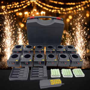 Machine à étincelles froides professionnelle 12 canaux, système de tir de feux d'artifice de scène sans fil, batterie rechargeable pour <span class=keywords><strong>concert</strong></span> - Product Image 1