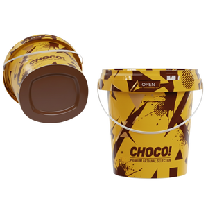 Seau d'emballage en plastique jetable de luxe résistant à l'eau DYK907 900 ML pour chocolat (qualité alimentaire) - Product Image 2