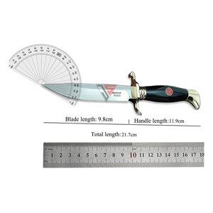 Couteau en acier au carbone pour la chasse et le camping, lame tranchante OEM, garde en laiton, manche en bois, qualité industrielle, logo de marque personnalisé, garantie de 3 ans - Product Image 4