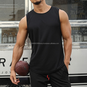 Summer <b>Men's</b> Casual Solid Sleeveless Vest Jogger Training Basketball Loose Fitness Sports Sleeveless T <b>shirts</b> Wholesale - Product Image 2