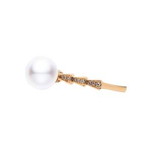 18K Diamante Incrustado Clásico Completo Perlas de agua dulce Anillo Elegante Perla Collares Colección - Product Image 2