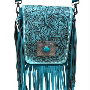 Sac bandoulière de luxe fait main en cuir de vachette véritable à imprimés animaliers, style bohème vintage, avec fermeture éclair - Product Image 1