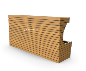 Mostrador de recepción de Bar de tienda comercial/Escritorio de recepción de oficina extensible de estilo moderno Mostradores de recepción contemporáneos Mesa de mostrador - Product Image 1