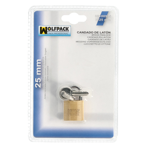กุญแจทองเหลือง แบบมาตรฐาน ขนาด 25 มม. แพ็คบลิสเตอร์บรรจุ 1 ชิ้น งานหนัก - Product Image 2