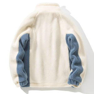 Veste d'hiver pour femme grande taille avec logo personnalisé, fermeture éclair intégrale, patchwork, capuche légère avec doublure en sherpa chaude, col montant - Product Image 4