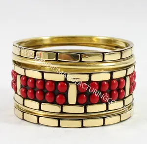 Pulseira de resina para mulheres, bracelete personalizado de boa qualidade, acessível, artesanal, moda, de índia