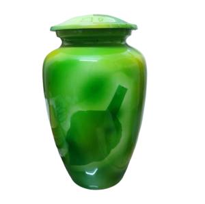 Top Classic Aluminium <b>Adult</b> Cremation Urns With Purple <b>Sticker</b> Finished Metal Funeral Urns For Human Ashes . - Product Image 4