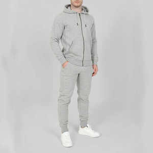 Conjunto de Sudadera con capucha Jogger en blanco con logotipo personalizado del fabricante, nueva moda lisa, ropa deportiva para parejas, chándal, chándal para hombre, conjuntos de chándal de 2 piezas - Product Image 3