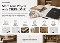 Lemari Dapur YIERHOME Tone Shaker untuk Pembangun, Kabinet Dapur Rakitan Datar dan Proyek Renovasi Rumah Tumpuk