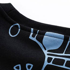 Unisex Winter XL Size ODM Pulpit Sweatshirt 100% Cotton Custom Street Print Solid Hip Hop Technics Men's Thermal Pullover - Product Image 4