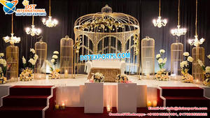 ชุดงานแต่งงานที่สง่างามการต้อนรับเวทีซิดนีย์แหวนธีมสีขาวพิธีตกแต่งเวทีแต่งงานตะวันตกตกแต่งเวทีสหราชอาณาจักร - Product Image 4