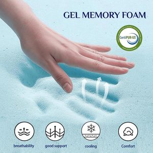 2 inch làm mát Gel Bộ nhớ bọt Nệm Topper <span class=keywords><strong>twin</strong></span>-certipur-chúng tôi chứng nhận, không trượt <span class=keywords><strong>Pad</strong></span> cho khách sạn/bệnh viện giường (bán buôn) - Product Image 2