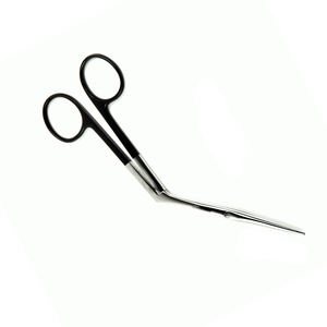 Ciseaux incurvés Supercut nasaux Poignée enduite noire Ciseaux nasaux d'hôpital de chirurgie plastique d'acier inoxydable - Product Image 2