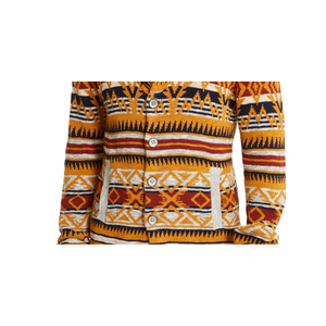 Cardigan American Rag da Uomo con Stampa Midwest Canyon, Motivo a Righe Vintage, Lavorato a Maglia, 100% Cotone, Invernale, con Bottoni, Arancione, Taglia X-Large - Product Image 3