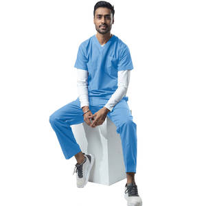 Vente en gros, nouveaux uniformes médicaux élastiques pour lavage à la main à séchage rapide, marque personnalisée, ensembles d'uniformes d'hôpital pour hommes - Product Image 5
