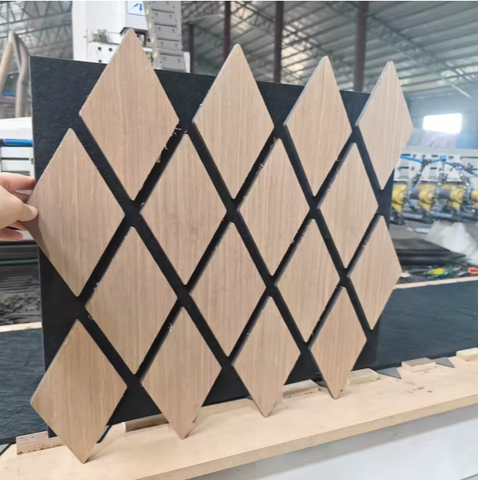 Solid Wood Hexagon Acoustic Panels Waterproof Exterior MDF Wood Sound Proof Foam for Studio & Home Office Treatment