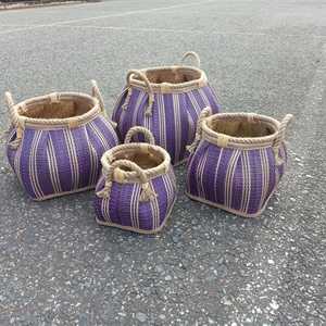 Natural <b>Seagrass</b> Handmade <b>Basket</b> Eco Friendly Woven Storage Organizer for Laundry Bathroom and Bedroom Decor - Product Image 2