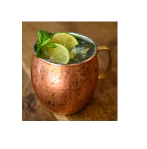 Tasse en cuivre Hammer Point Moscow Mule de qualité standard avec poignée dorée Tasses Moscow Mule de 14oz de Jamsons - Product Image 4