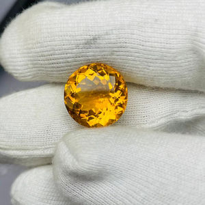 ซิทรินธรรมชาติ ขนาด 15 มม. ทรงกลม เจียระไนคุณภาพ AAA พร้อมประกายเงางามและสีสวยงาม เหมาะสำหรับการขัดและเจียระไน ใช้ได้กับเครื่องประดับทุกชนิด - Product Image 1