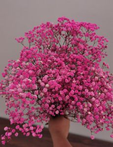 Bouquet de 5 bâtons naturel préservé souffle de bébé gypsophile accessoires fleurs blanches coureurs rangées de fleurs décor de mariage et d'événement - Product Image 5