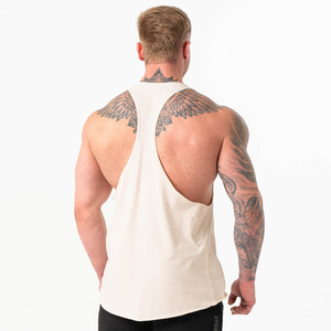 Camiseta sin mangas de entrenamiento para hombre, tela de algodón suave, OEM, Etiqueta Privada, ajuste muscular, transpirable, entrenamiento físico, suministro a granel, chaleco Stringer - Product Image 3