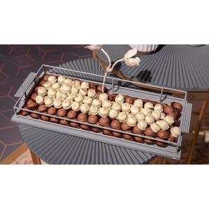 Stylish Silver <b>Metal</b> Chocolate Sweets Tray Exclusive Quality Eco-Friendly Dessert Holder Platter For Weddings And Any Events - Product Image 6