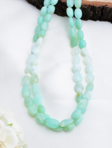 โอปอลสีน้ำเงินธรรมชาติทรงรีเรียบเนียนแบบไล่เฉดสี สำหรับทำเครื่องประดับชั้นดี - Product Image 5