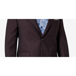 Giacca da Abito Classica in Lana da Uomo Tallia, Colore Rosso, Taglia 42 - Blazer Formale da Ufficio, Elegante per Matrimoni, in Tessuto di Alta Qualità - Product Image 3