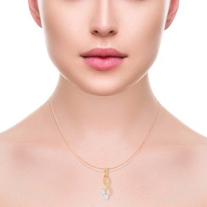 Colgante de Diamante Redondo con Tema de Amor Incondicional, Elegante Collar con Dije - Product Image 3