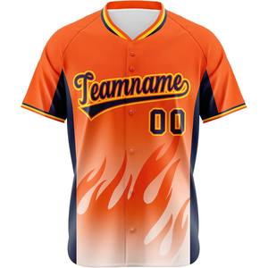 Camisa de béisbol personalizada, uniforme de softbol sublimado con botones completos, bordado de malla con el logotipo del equipo, secado rápido, transpirable, ajuste juvenil de EE. UU. - Product Image 5