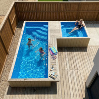 Piscine hors sol avec échelle, fabrication en usine, pour les réunions de famille dans la cour, design personnalisé durable.