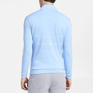 เสื้อกันหนาวผู้ชายสีทึบมีซิป - Product Image 2