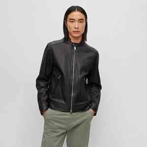 แจ็กเก็ตหนังแท้ของผู้ชายทรงสลิมฟิตเข้ารูปเข้ารูปพอดีกับคอตั้งแฟชั่นใหม่2025 - Product Image 6