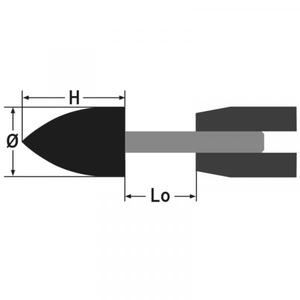 ล้อขัดแบบผูกมัดด้วยเซรามิกรุ่นเบต้าคอรันดัมสีชมพูแบบติดด้วยแกนรูปตัว ogive (หลายแพ็ค) - Product Image 4
