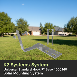 Système de montage solaire K2 Systems Universal Standard Hook 9" Base 4000140 - Product Image 3