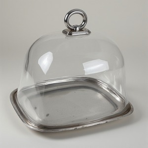 Cúpula de cristal decorativa con base de madera lisa Soporte para pasteles Artesanal Hecho a mano que ofrece acento decorativo para interiores - Product Image 3