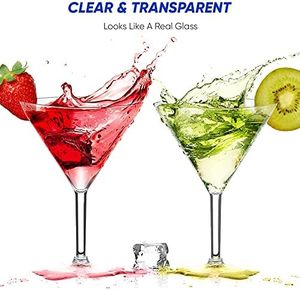 Elegant 8 oz Clear Martini Glass Durable PS 8 oz Serving Glass for Bars Cafes Restaurants Hotels Branded Transparent Barware - Product Image 5