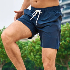 Men's Casual Sportswear Cotton Gym <b>Shorts</b> Mid Elastic Custom <b>Compression</b> Fitness Running Solid Pattern Eco-Friendly Anti-Wrinkle - Product Image 3