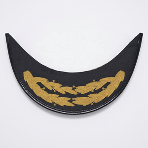 Visières KEW brodées à la main en or, motif feuille de chêne à 2 rangs, pour défilés et cérémonies - Accessoires uniformes 100 % laine - Product Image 2