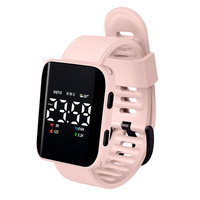 Jam Tangan Digital LED Olahraga Fashion Kartun 2024 untuk Anak-anak & Remaja Laki-laki Perempuan Tali Silikon Tahan Air
