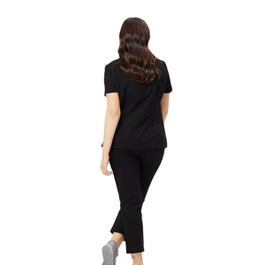 2025 uniforme médico para mujer, conjuntos de exfoliación de enfermería, exfoliante elástico, manga corta, Joggers médicos, uniformes de clínica, ropa - Product Image 3