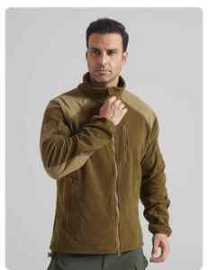 Veste polaire chaude d'hiver pour hommes manteau de randonnée en plein air thermique sweat à capuche softshell zippé vêtements de sport décontractés coupe-vent - Product Image 4
