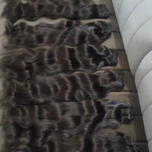 Prix de gros Cheveux naturels humains indiens bruts Non traités Pas cher Cheveux humains droits Extensions de cheveux humains - Product Image 1